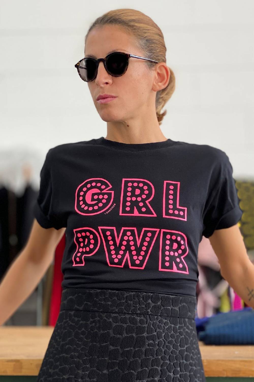 Lunatica Milano TShirt Nera - GRLPWR Qualità