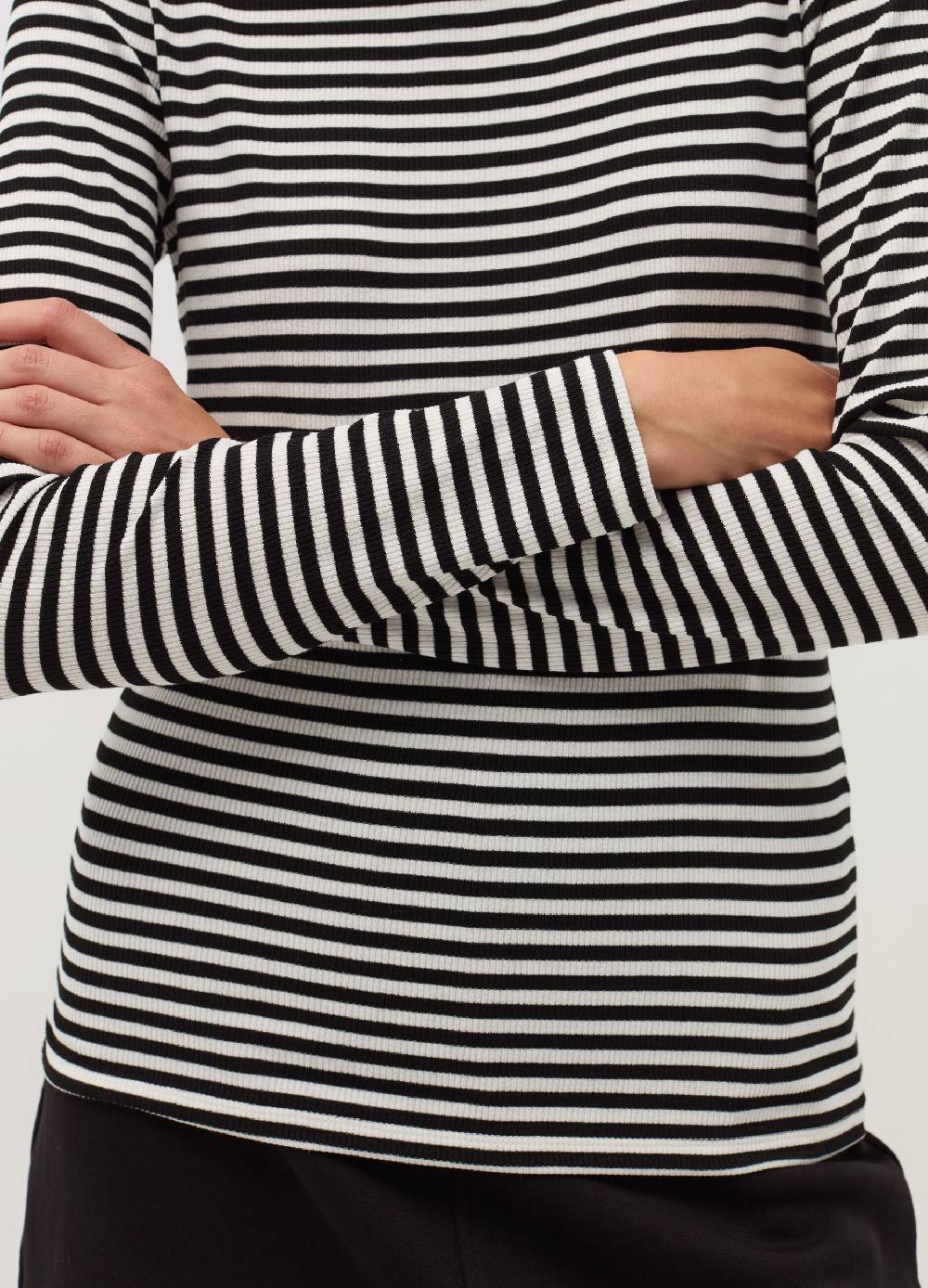 OVS T-shirt a righe mock neck 2025