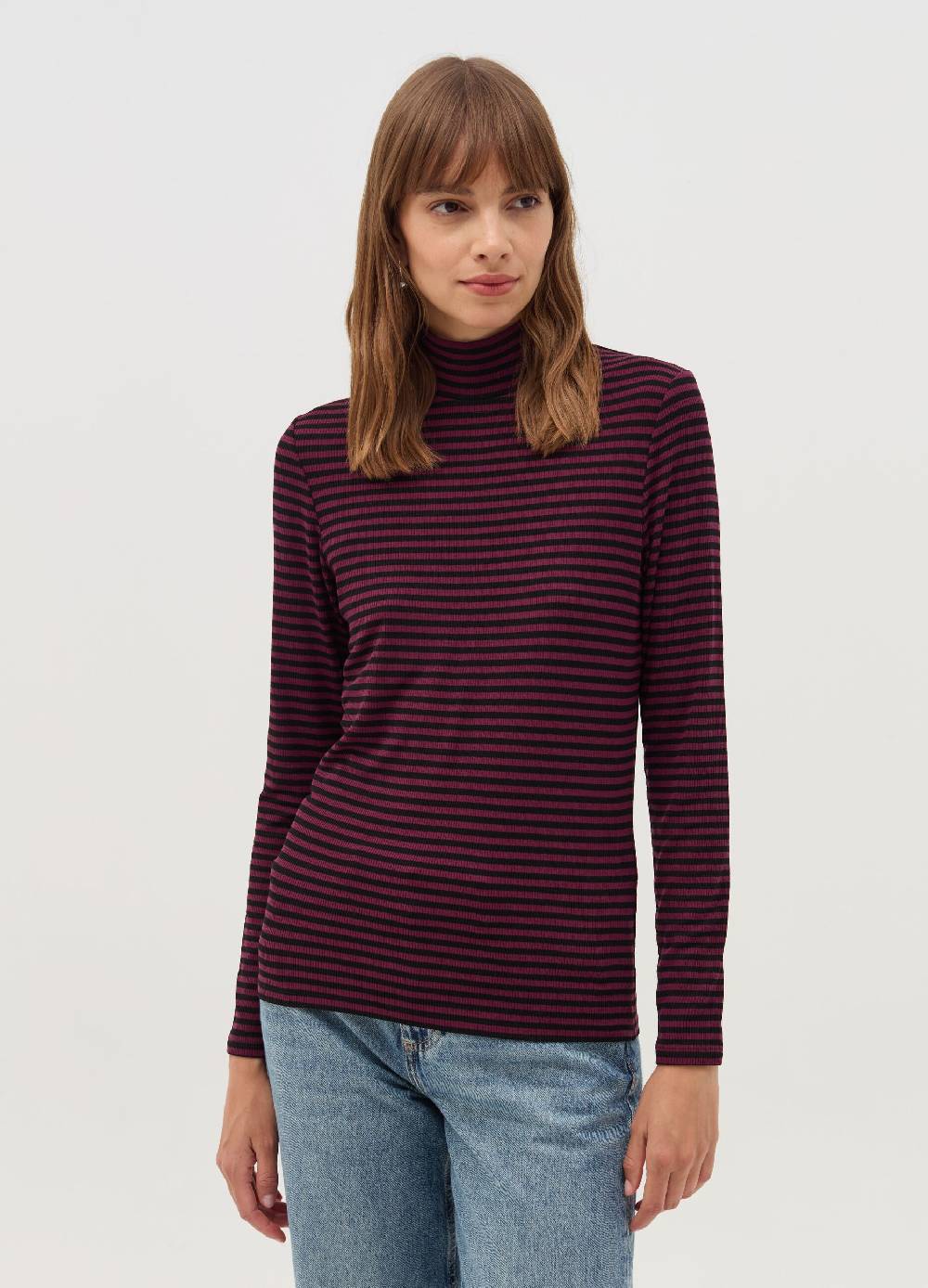 OVS T-shirt a righe mock neck Qualità