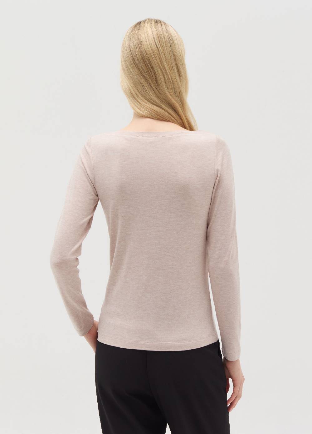 OVS T-shirt in viscosa stretch con scollo a barca Spedizione Gratuita
