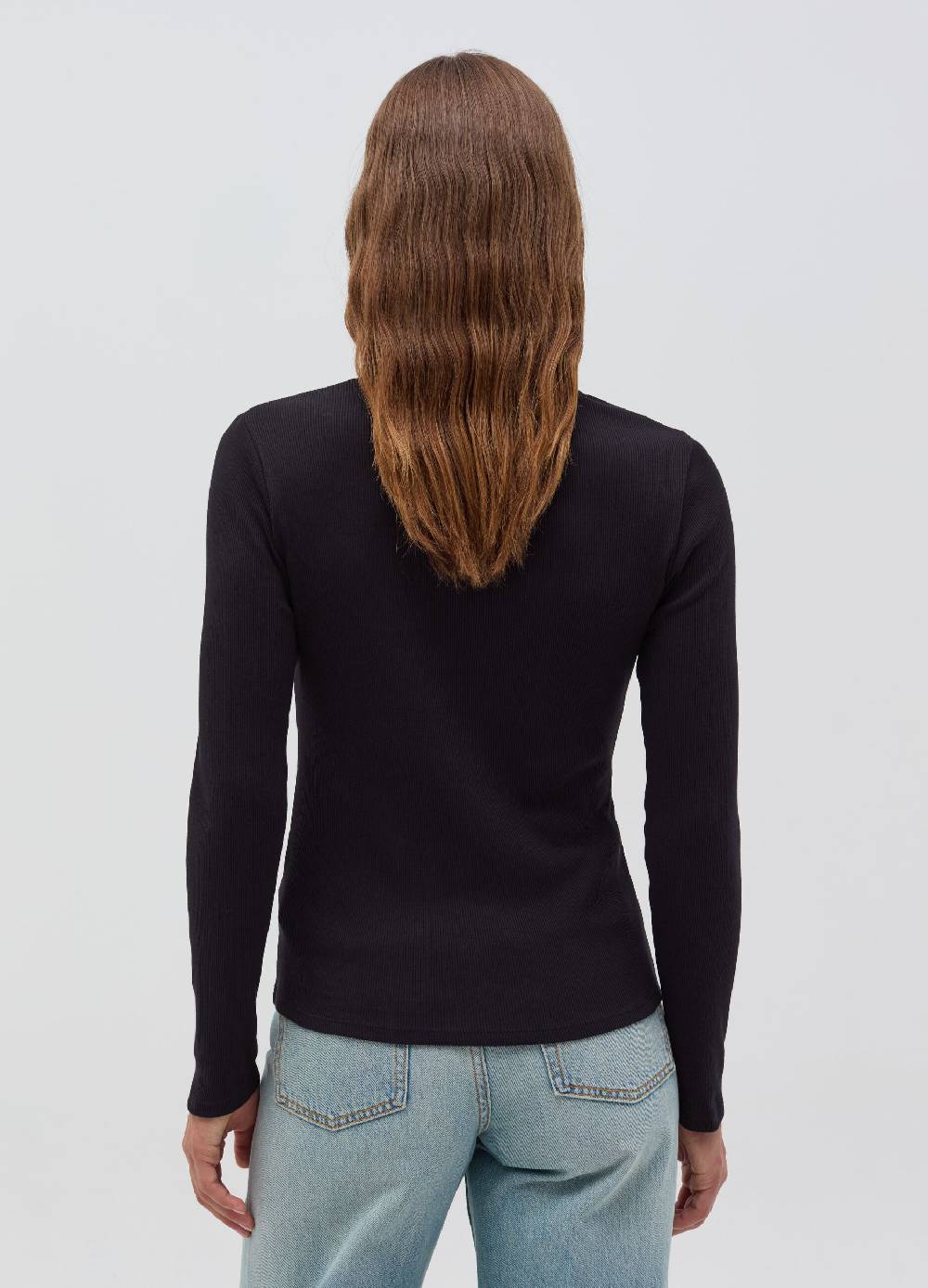 OVS T-shirt a costine sottili con scollo a V Shopping Online