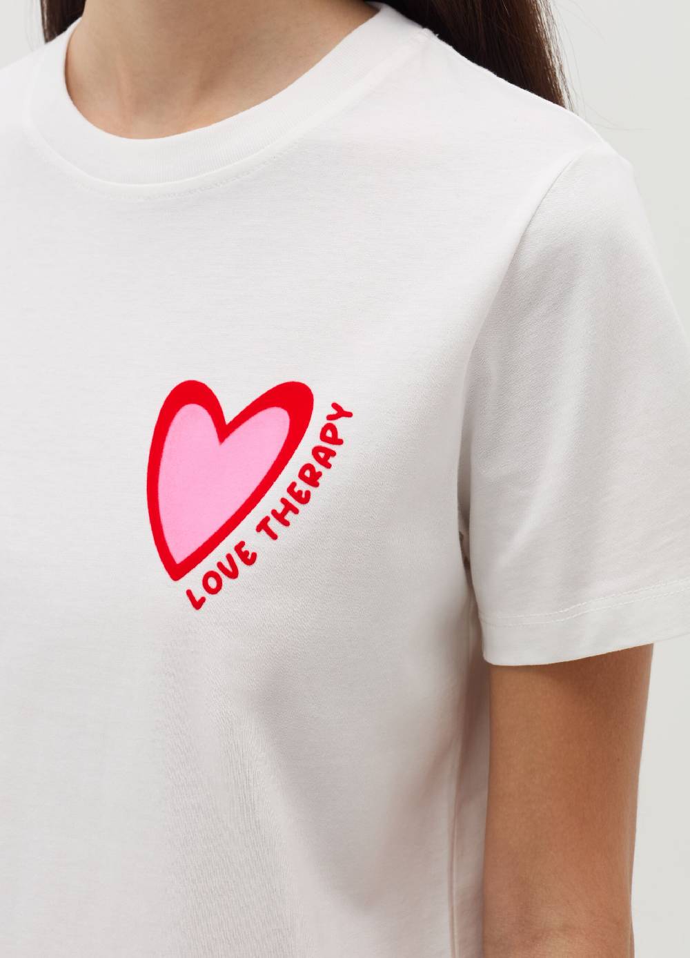 LOVE THERAPY T-shirt con stampa cuore Affare Del Giorno