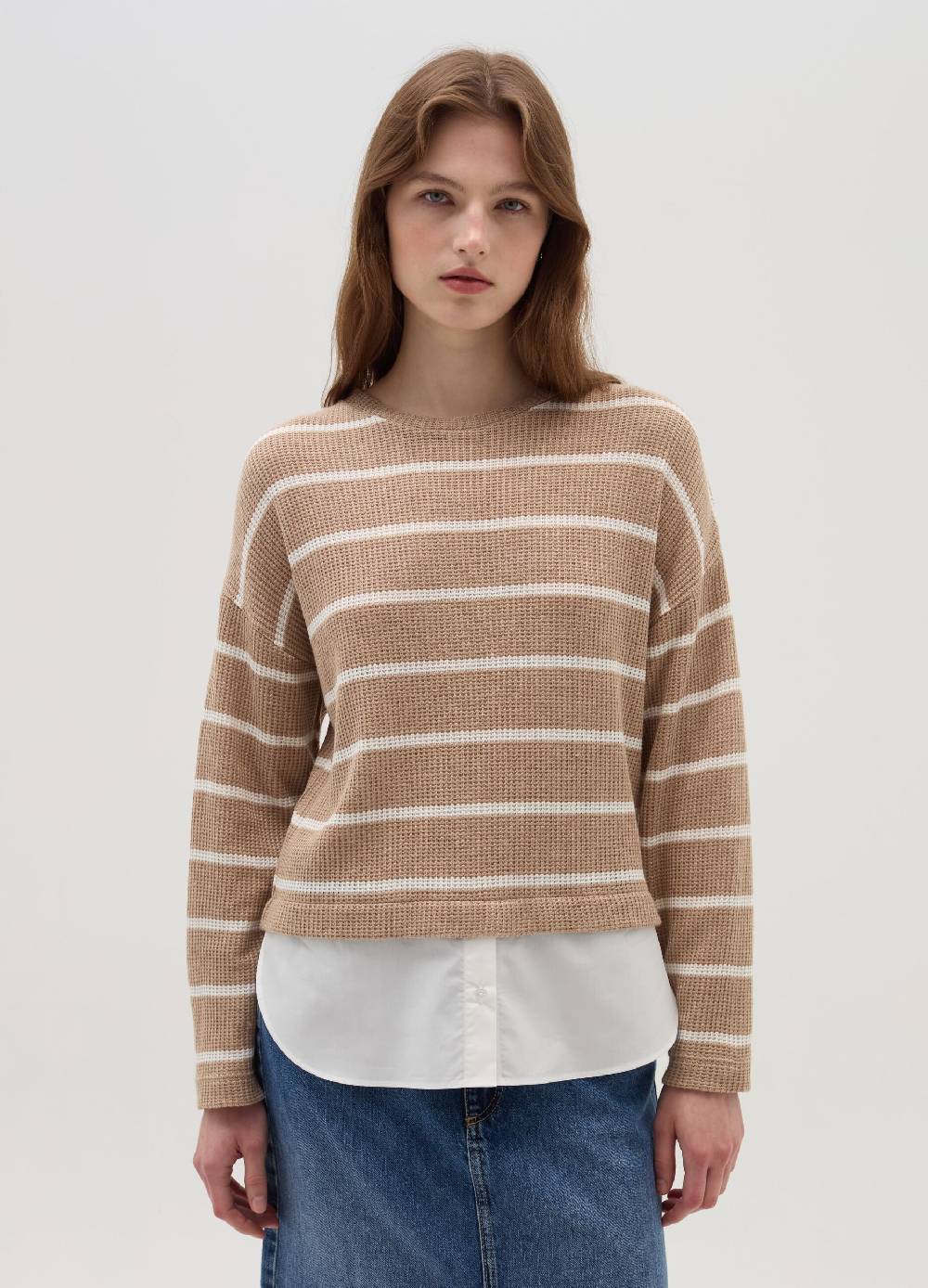 OVS T-shirt maniche lunghe con micro trama waffle Sottocosto