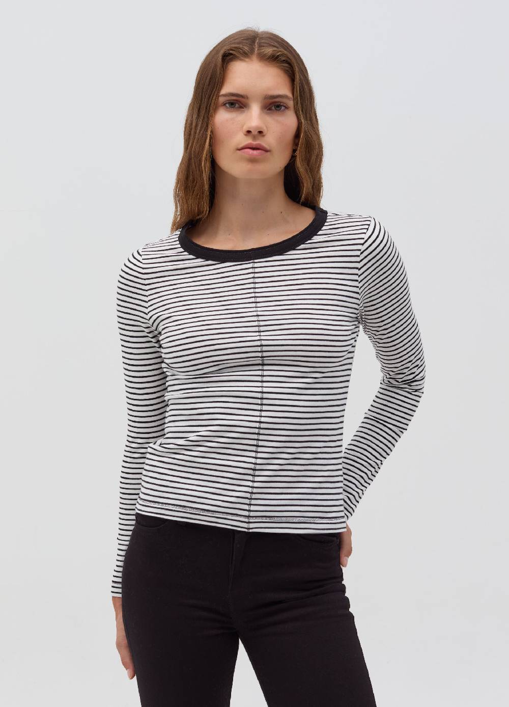 OVS T-shirt a righe sottili con maniche lunghe Offerta