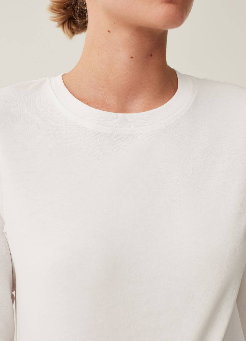 OVS T-shirt a maniche lunghe in cotone Hotsell