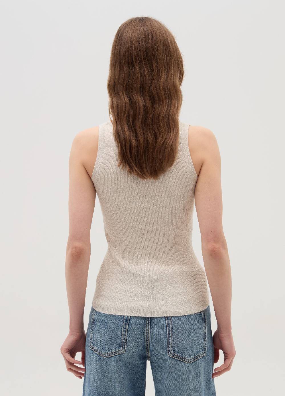 OVS Tank top a costine con lurex Vendita Economica