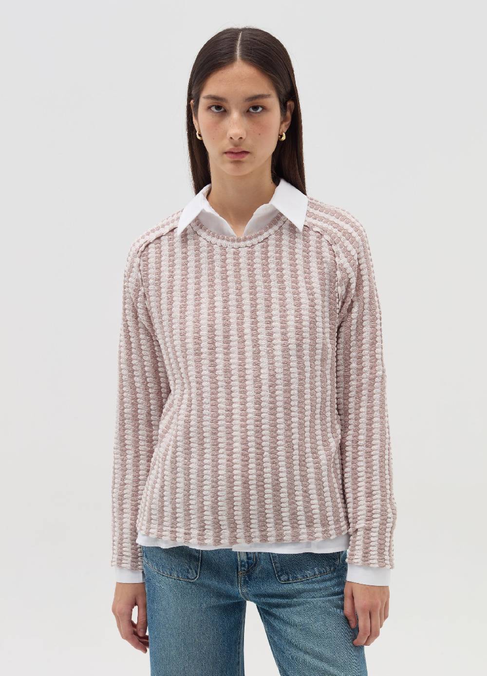 OVS T-shirt tricot con trama bicolore Saldi Di Fabbrica