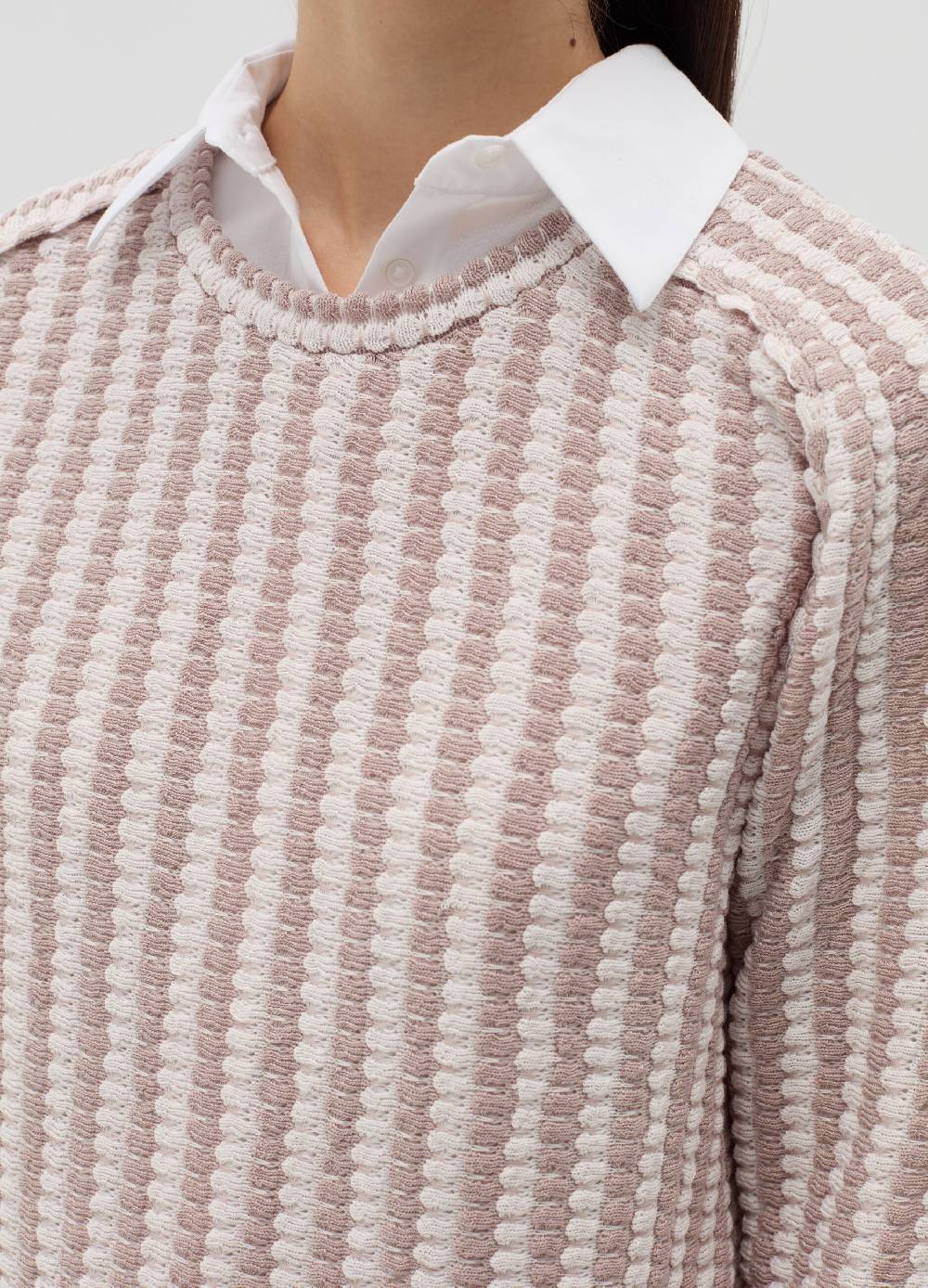 OVS T-shirt tricot con trama bicolore Saldi Di Fabbrica