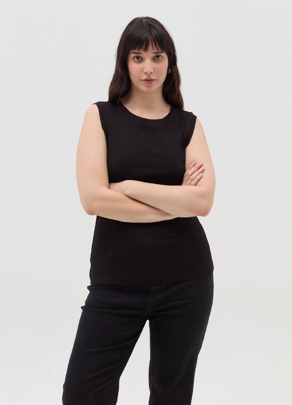 MYA Tank top a costine sottili Curvy Vendite Flash