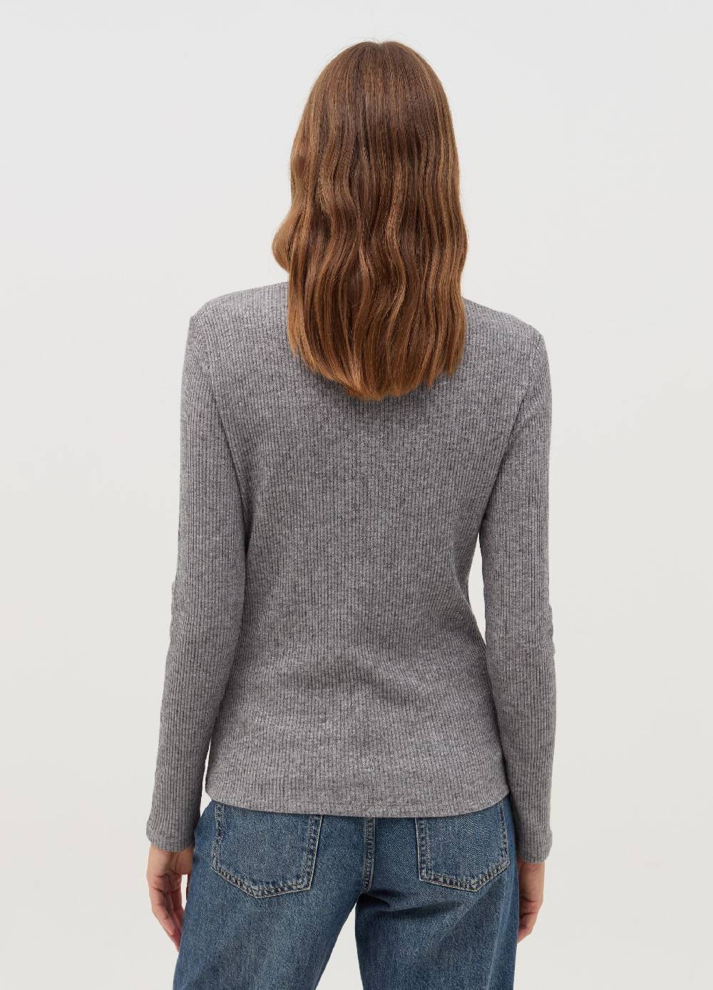 OVS T-shirt a costine con collo alto Nuova