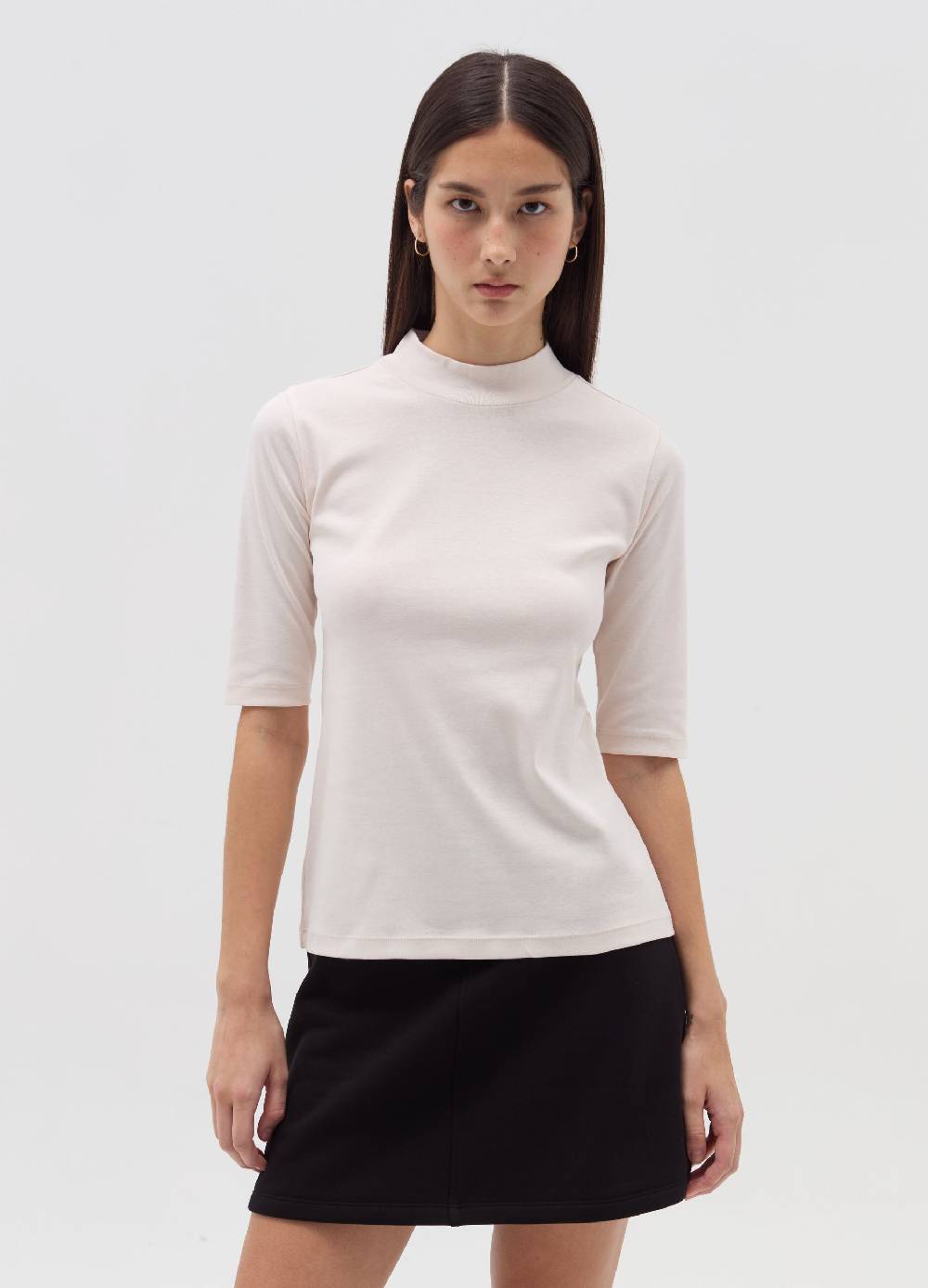 OVS T-shirt mock neck con maniche al gomito Pezzi Unici