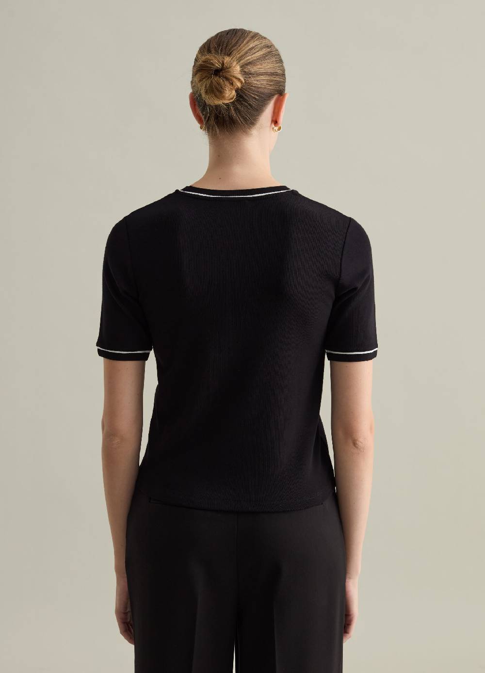 PIOMBO T-shirt con piping a contrasto Contemporary Promozione Limitata