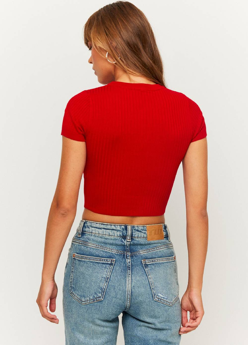 TALLY WEIJL T-shirt cropped a coste piatte Economico