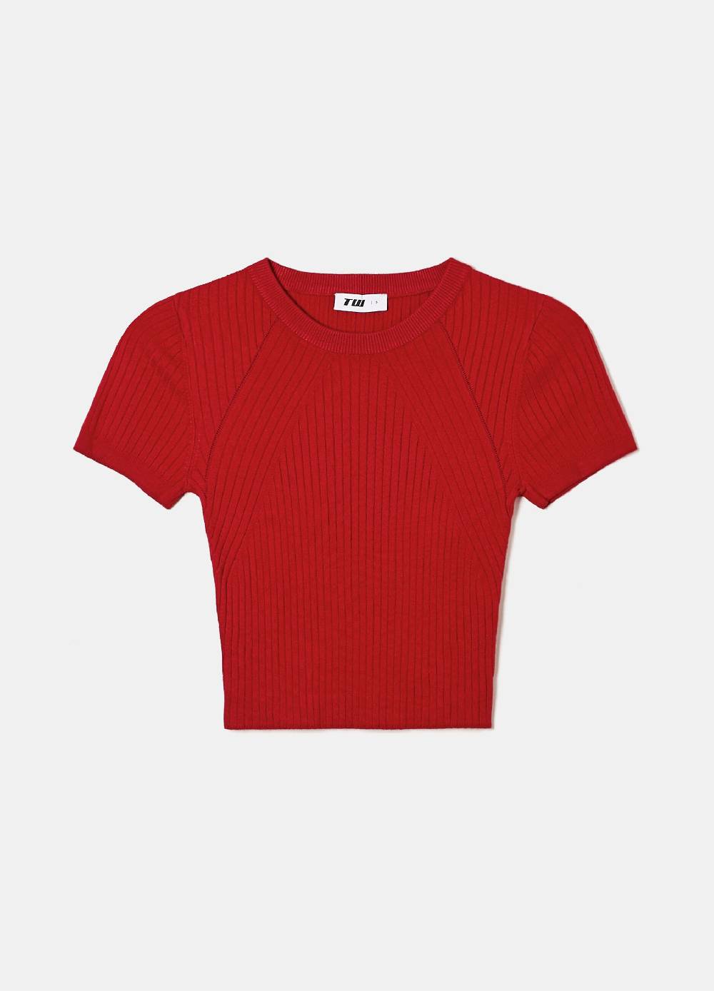 TALLY WEIJL T-shirt cropped a coste piatte Economico