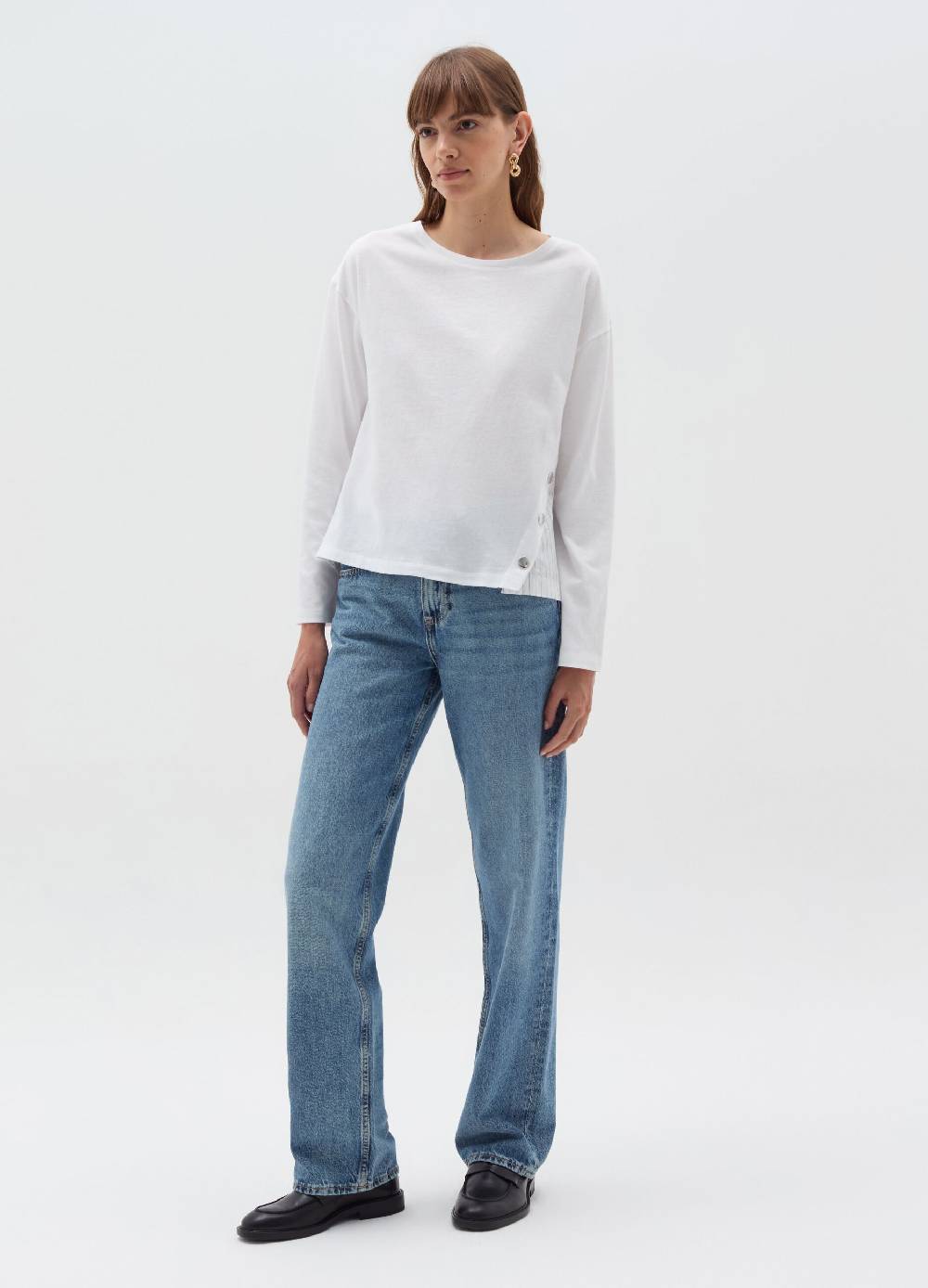 OVS T-shirt a maniche lunghe con inserti a righe Vendita Economica
