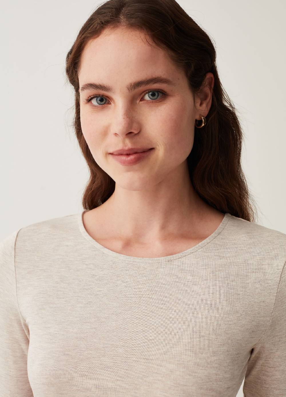 OVS T-shirt in viscosa stretch con maniche lunghe In Saldo