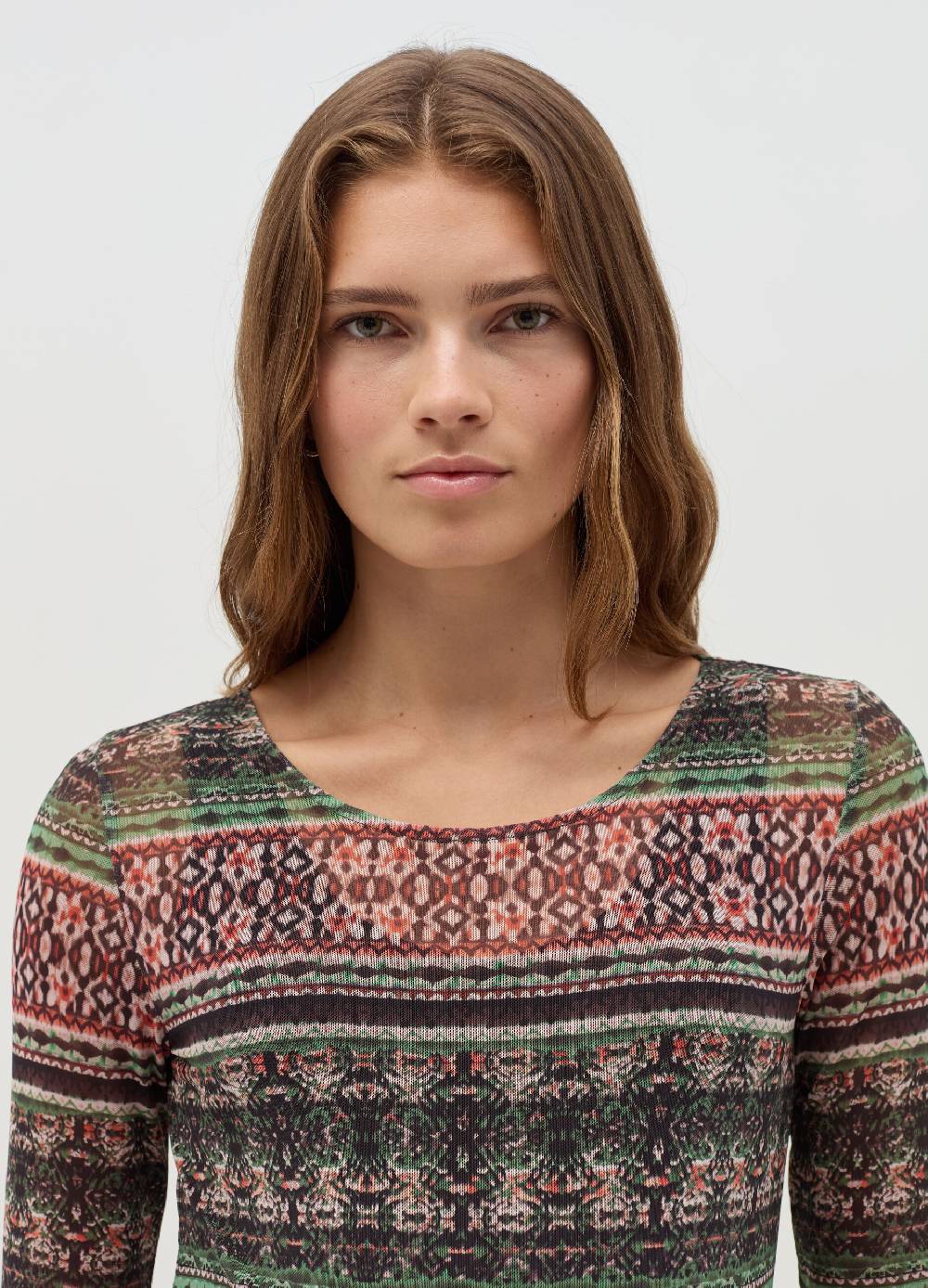 NICOL CARAMEL T-shirt premaman con stampa all-over 2025