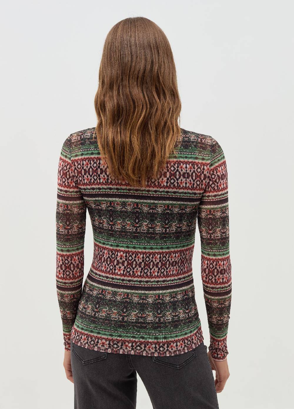 NICOL CARAMEL T-shirt premaman con stampa all-over 2025
