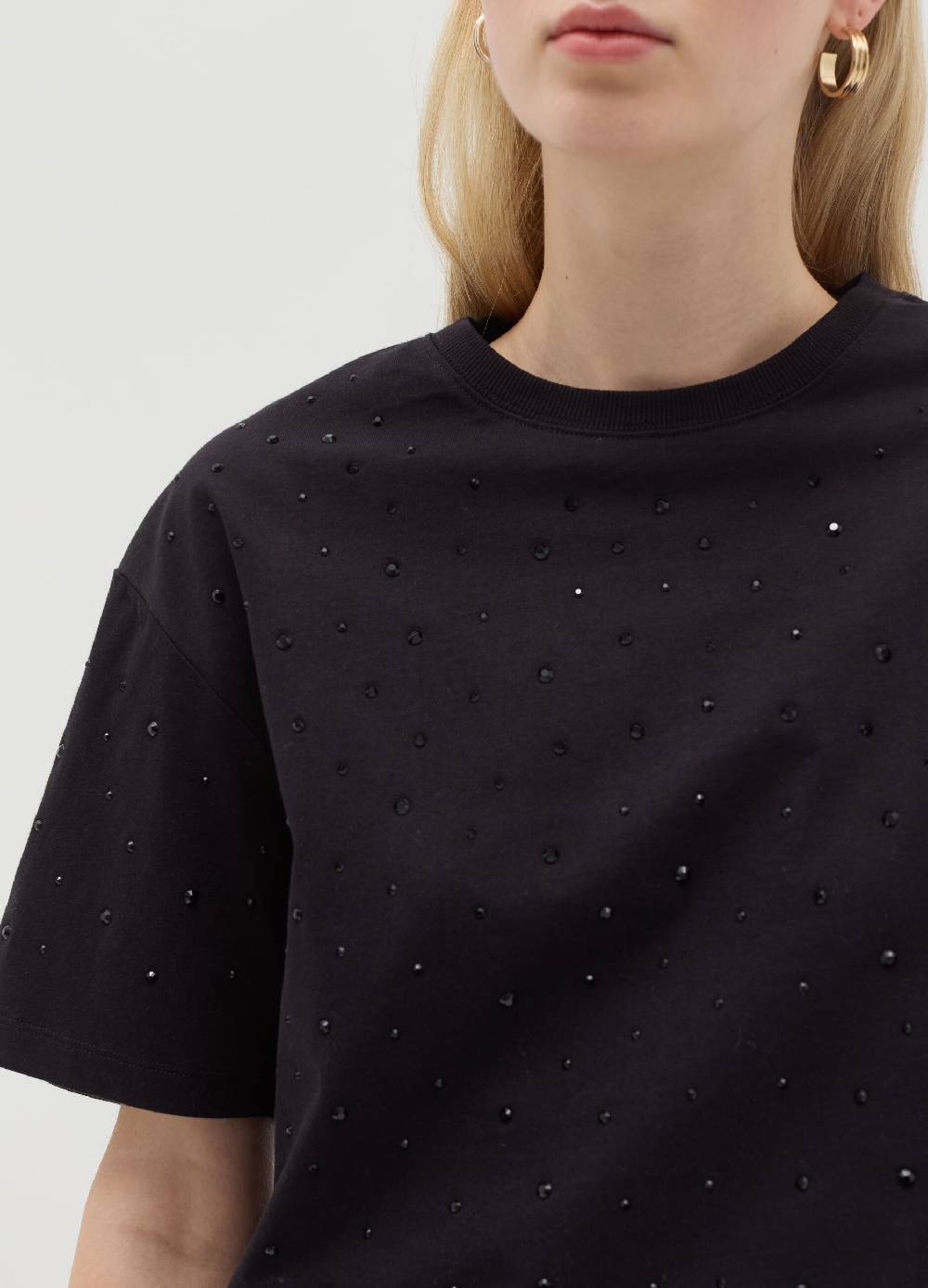 OVS T-shirt in cotone con strass Spedizione Gratuita