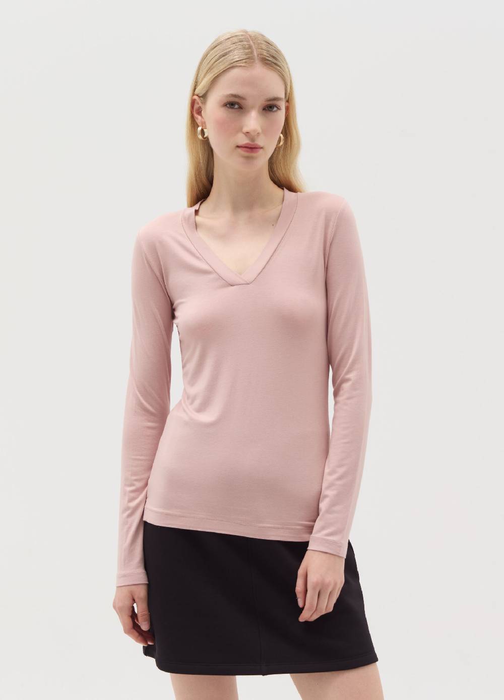 OVS T-shirt in viscosa stretch con scollo a V Qualità Garantita