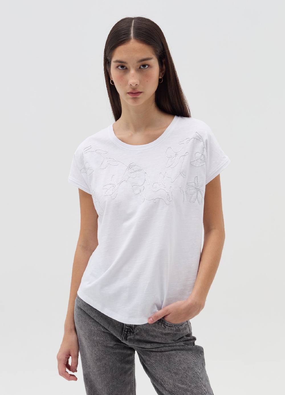 OVS T-shirt con ricamo floreale Acquista Ora