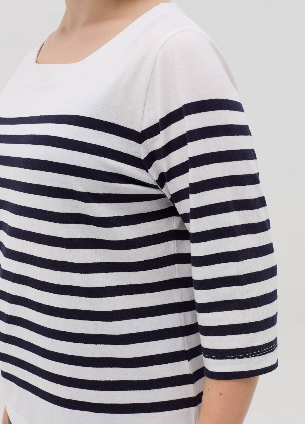 MYA T-shirt a righe maniche a tre quarti Curvy Promozione Limitata