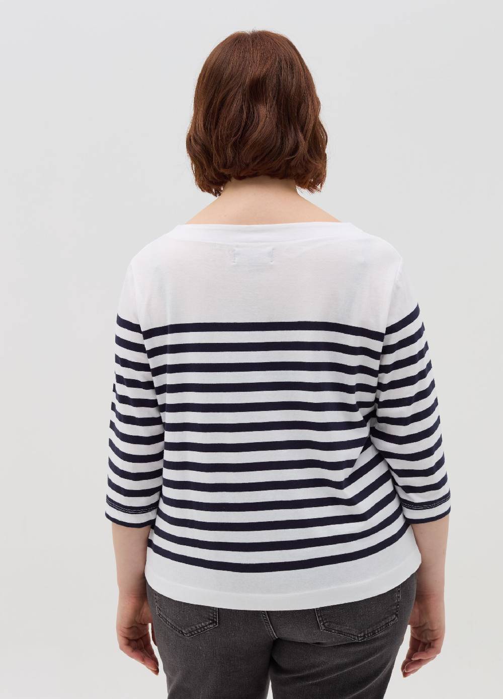 MYA T-shirt a righe maniche a tre quarti Curvy Promozione Limitata