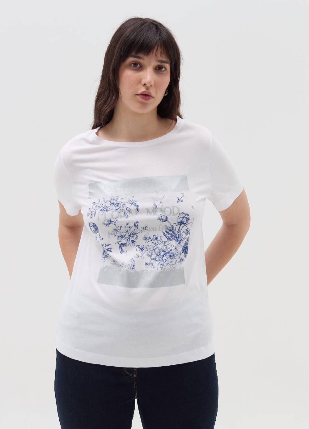 MYA T-shirt con stampa in foil Curvy Affare Del Giorno