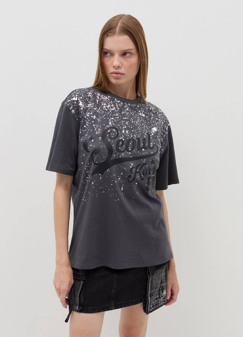 B. ANGEL T-shirt relaxed fit con stampa in foil Presa