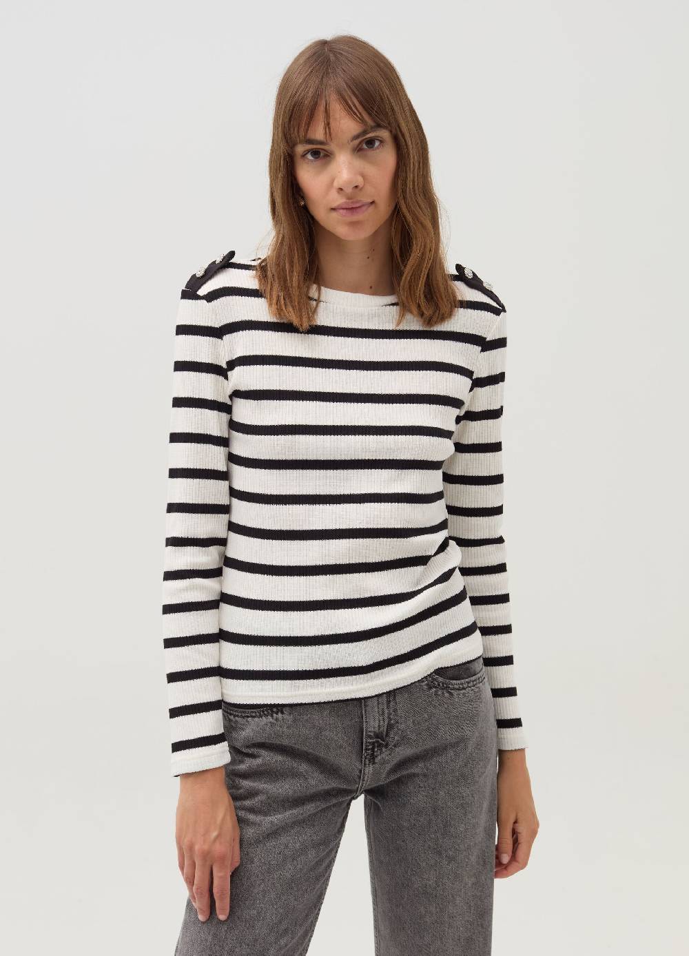 OVS T-shirt a maniche lunghe con bottoni gioiello Economico