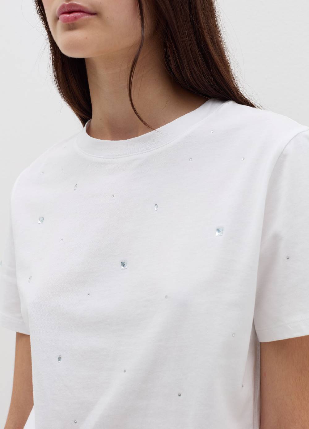 B. ANGEL T-shirt in cotone con strass Offerte