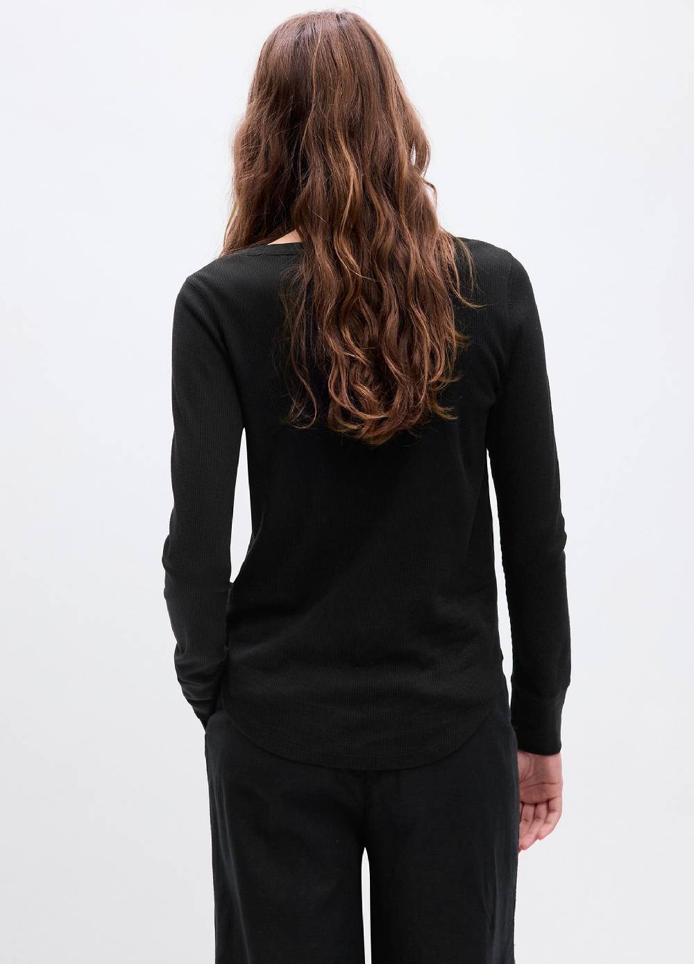 GAP T-shirt con micro trama waffle a maniche lunghe Negozio