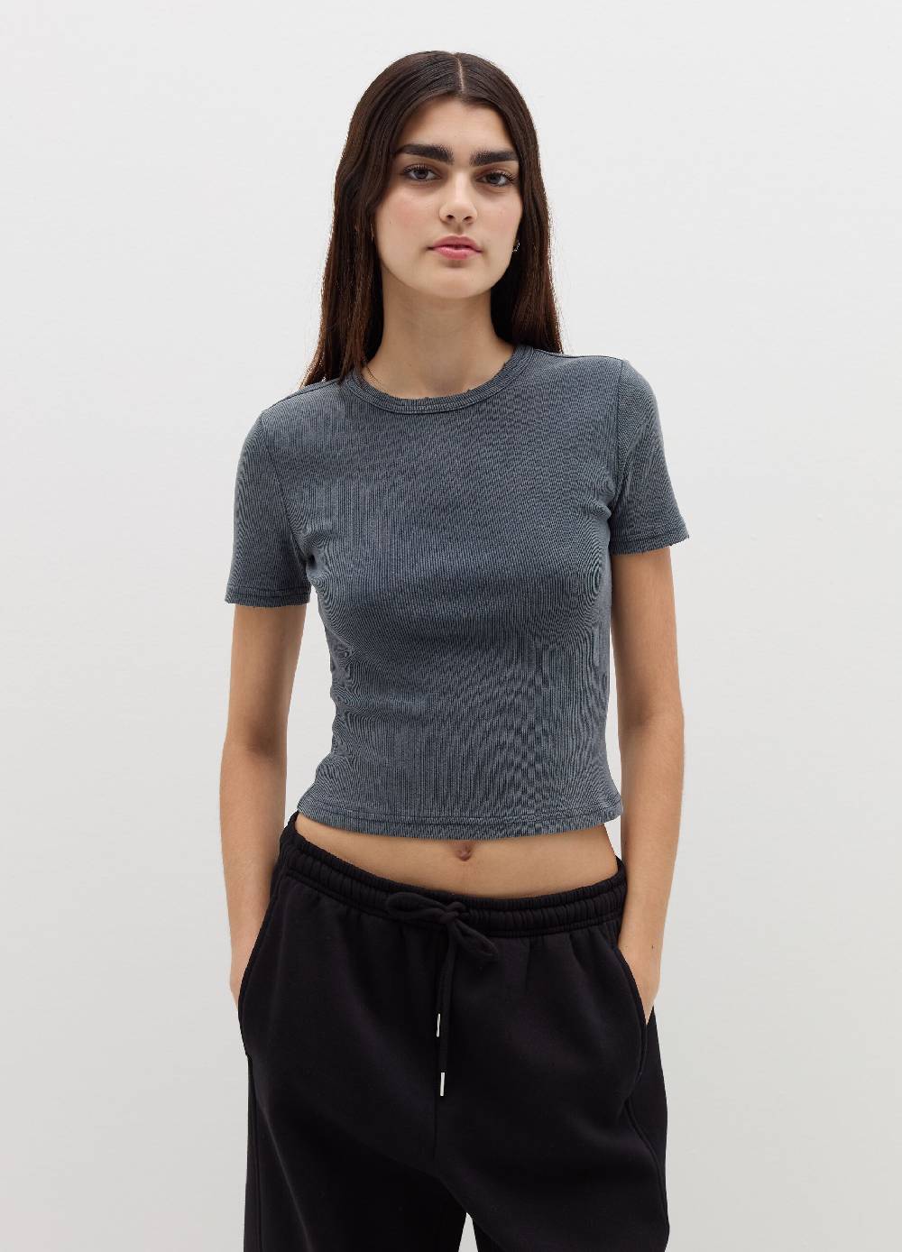 B. ANGEL T-shirt in cotone stretch a costine Italy