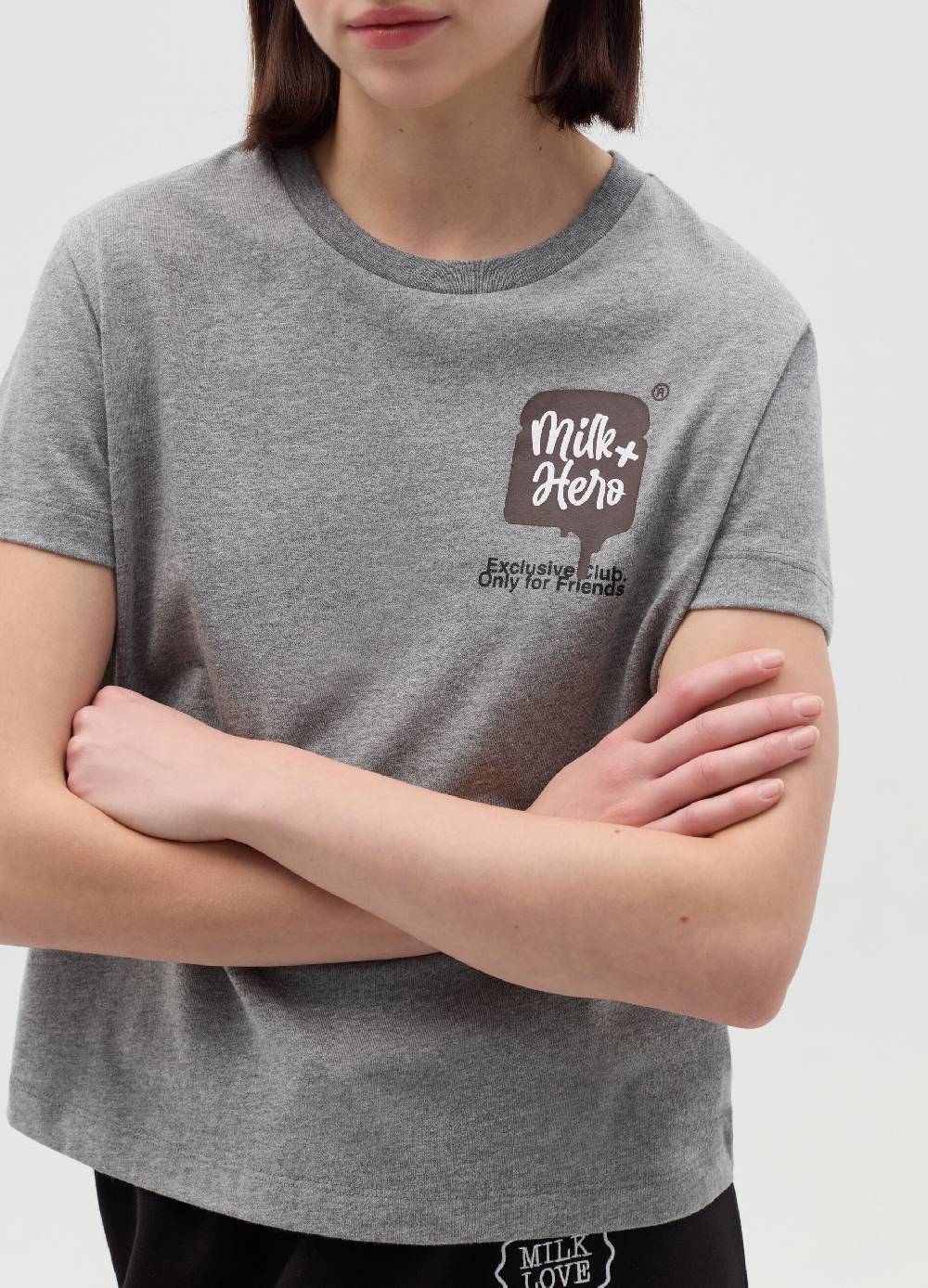MILK+HERO T-shirt girocollo in cotone Nuovo