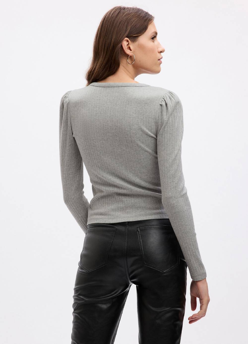 GAP T-shirt a coste con maniche lunghe a sbuffo Pezzi Unici