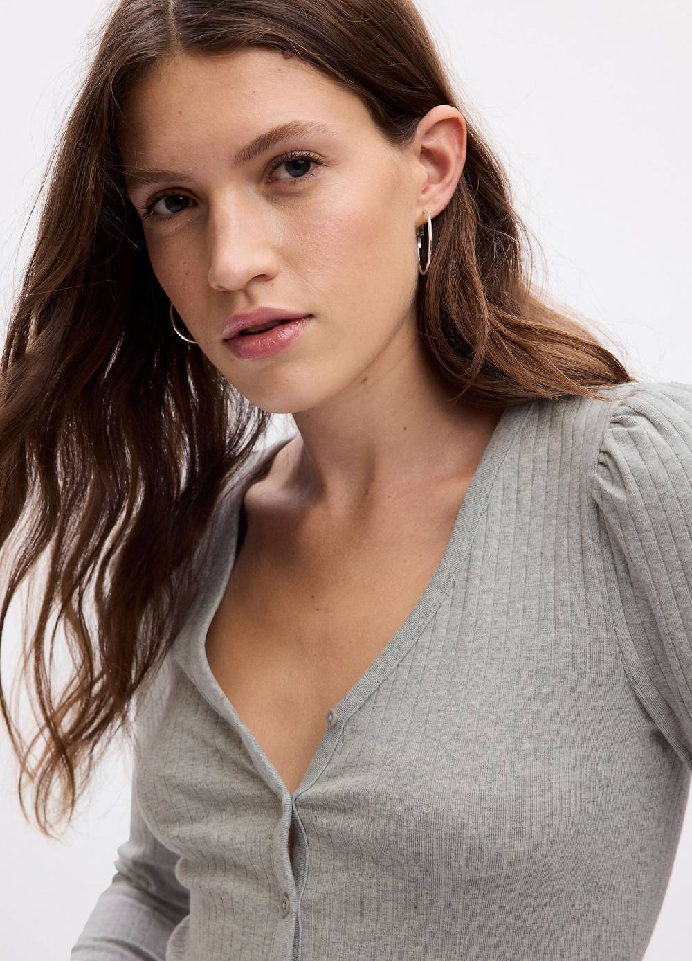 GAP T-shirt a coste con maniche lunghe a sbuffo Pezzi Unici