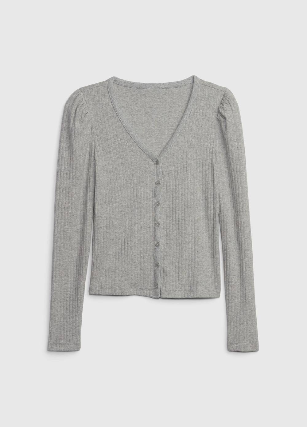 GAP T-shirt a coste con maniche lunghe a sbuffo Pezzi Unici