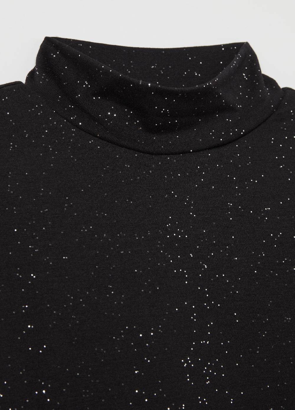 B. ANGEL T-shirt mock neck con maniche lunghe In Vendita
