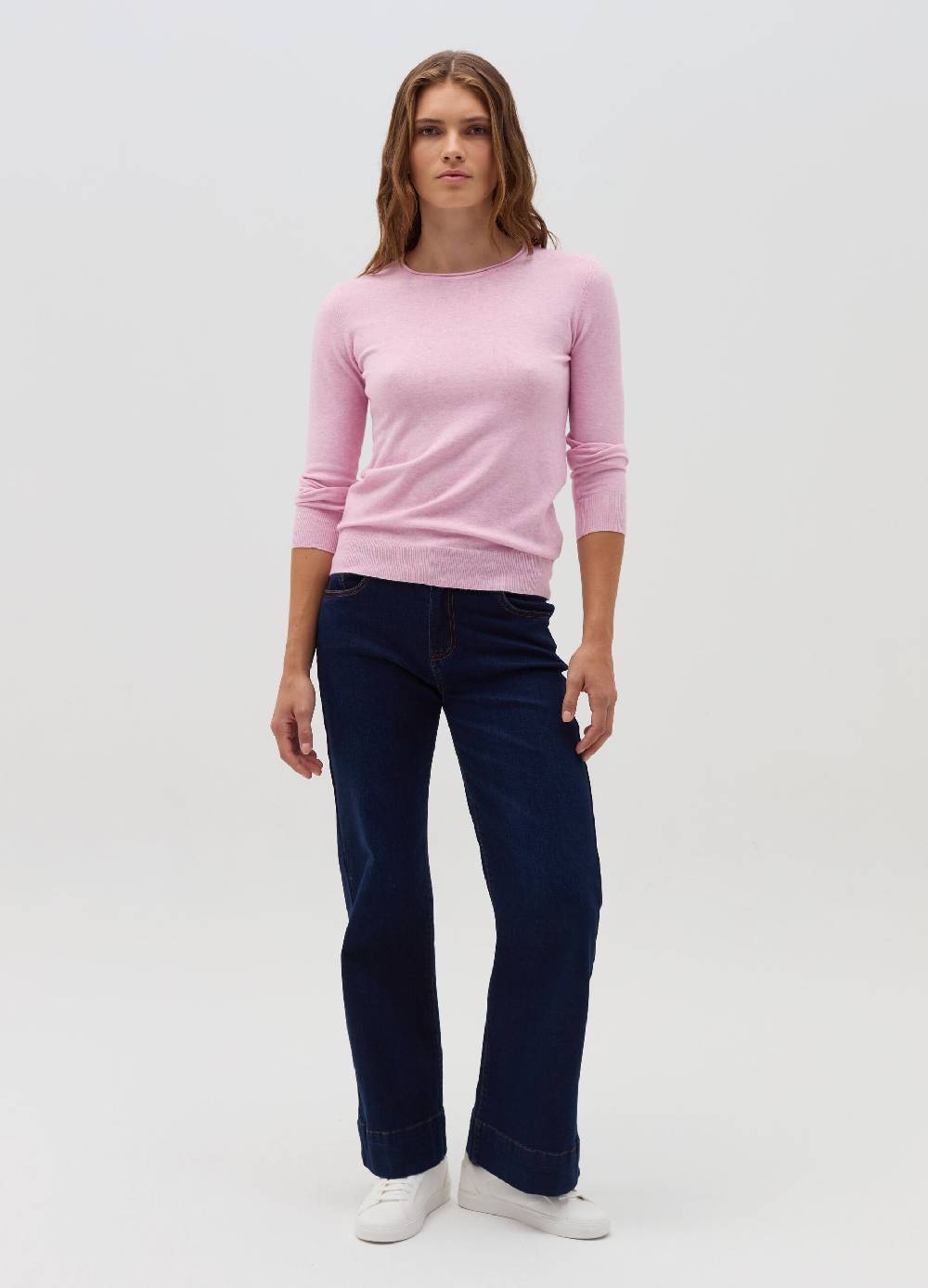 HYBRID Pullover girocollo con piccolo risvolto Vendita Calda