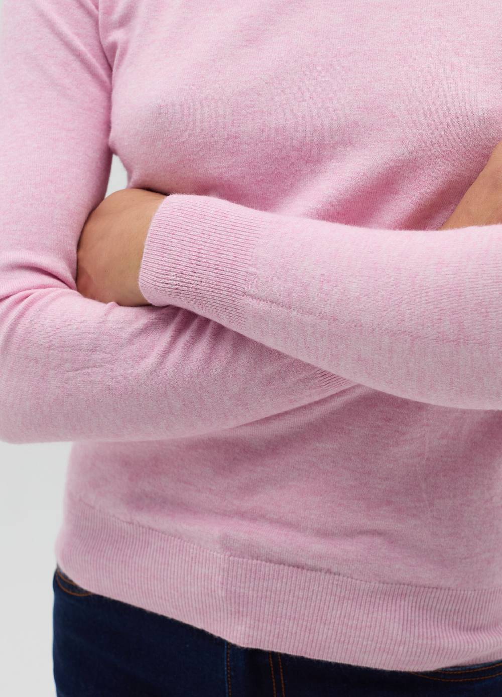 HYBRID Pullover girocollo con piccolo risvolto Vendita Calda