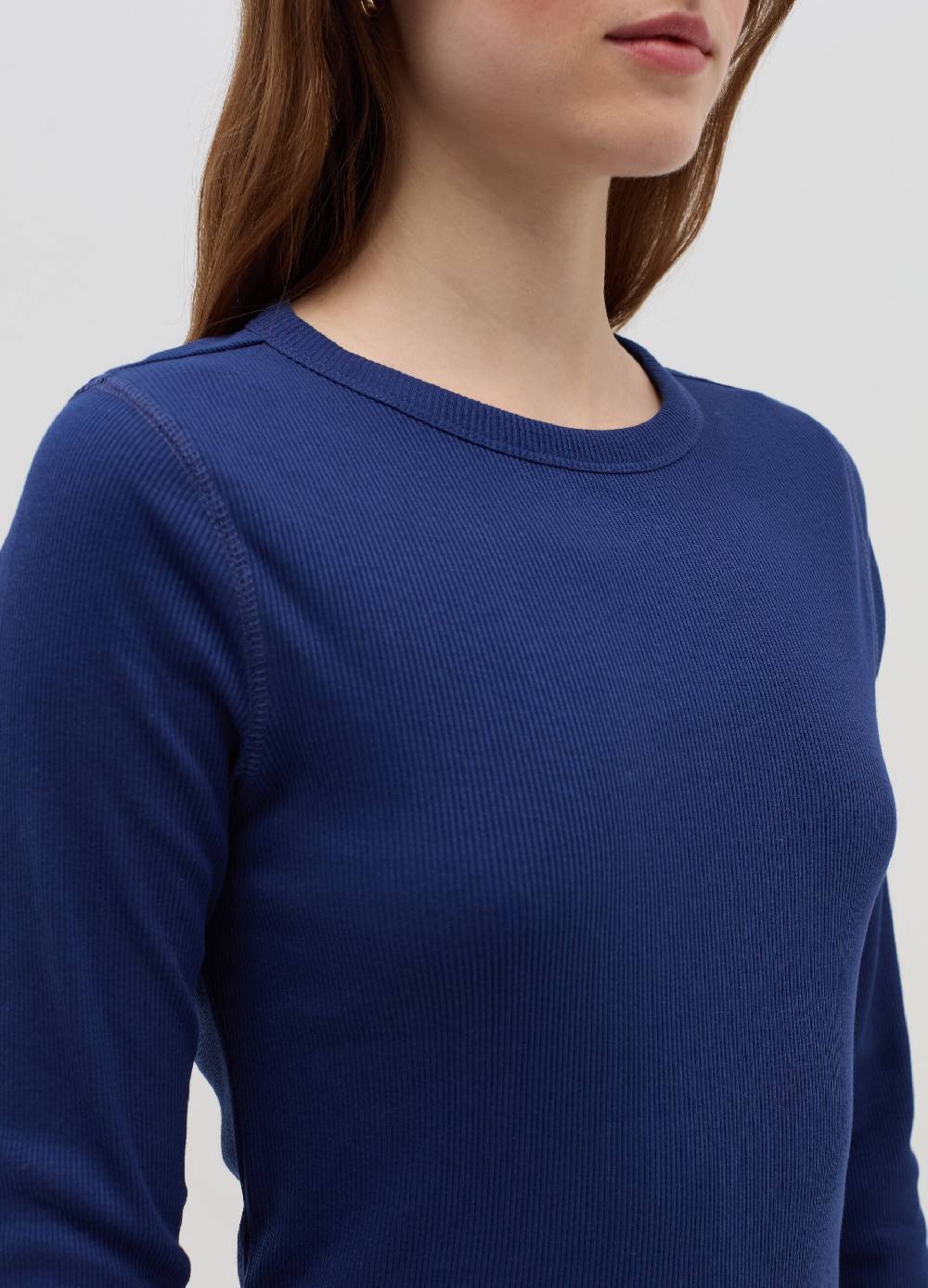 OVS T-shirt a costine con maniche lunghe Nuova