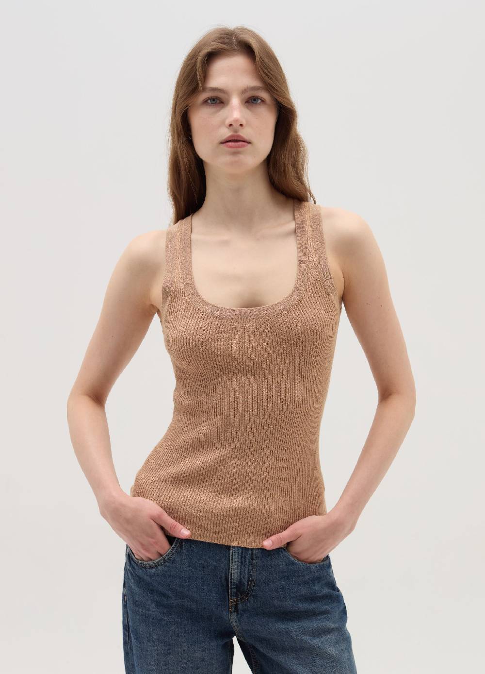 OVS Tank top a costine con lurex Moda