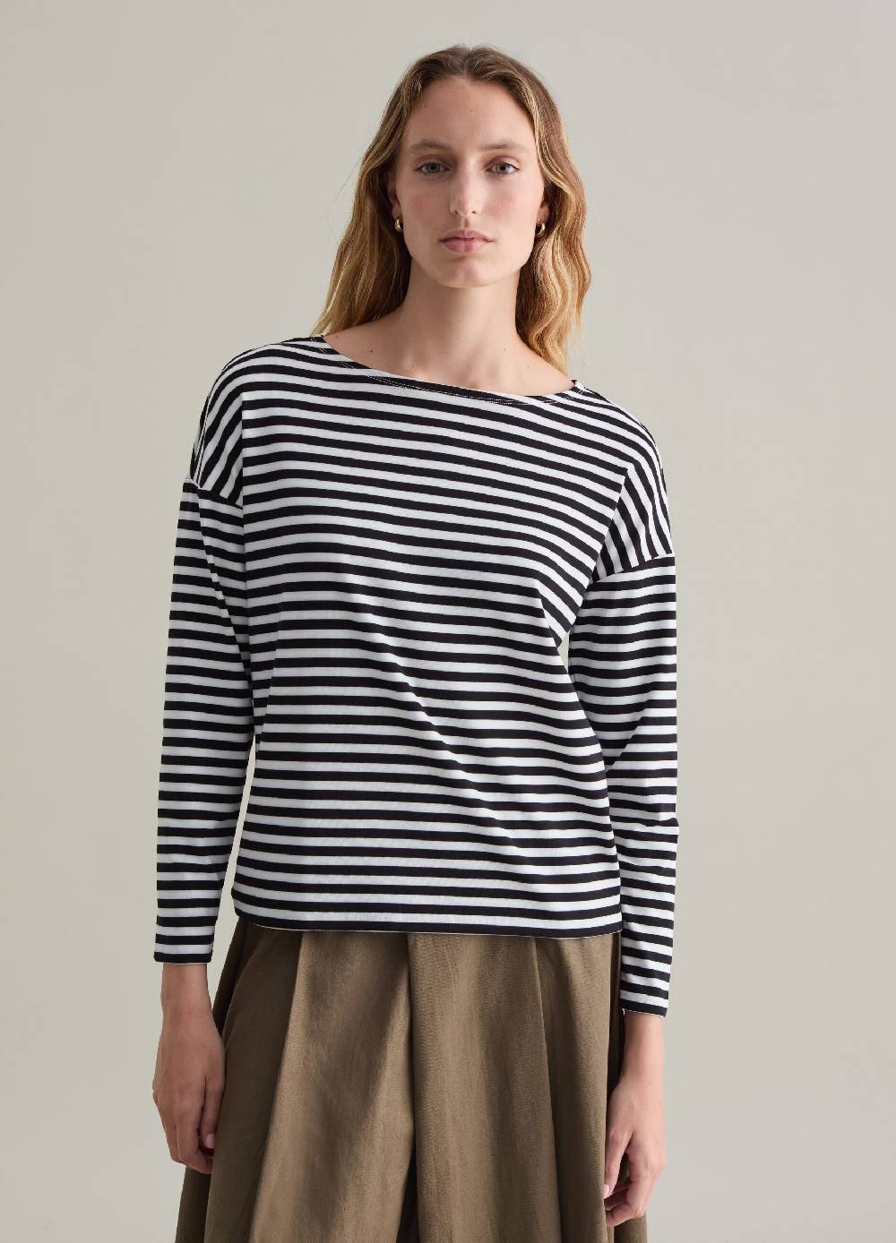 PIOMBO T-shirt a righe con maniche lunghe Italy