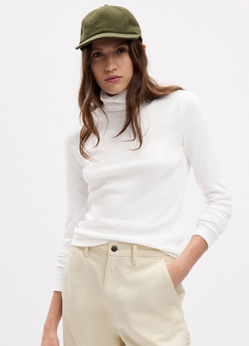 GAP T-shirt a costine sottili con collo alto Online