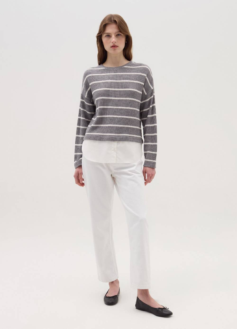 OVS T-shirt maniche lunghe con micro trama waffle Saldi Di Fabbrica