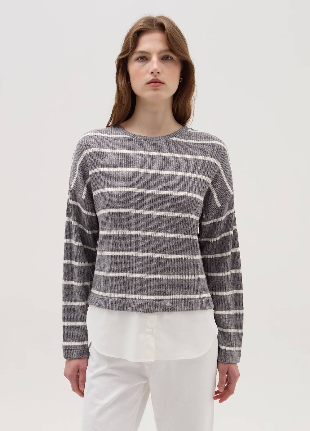 OVS T-shirt maniche lunghe con micro trama waffle Saldi Di Fabbrica