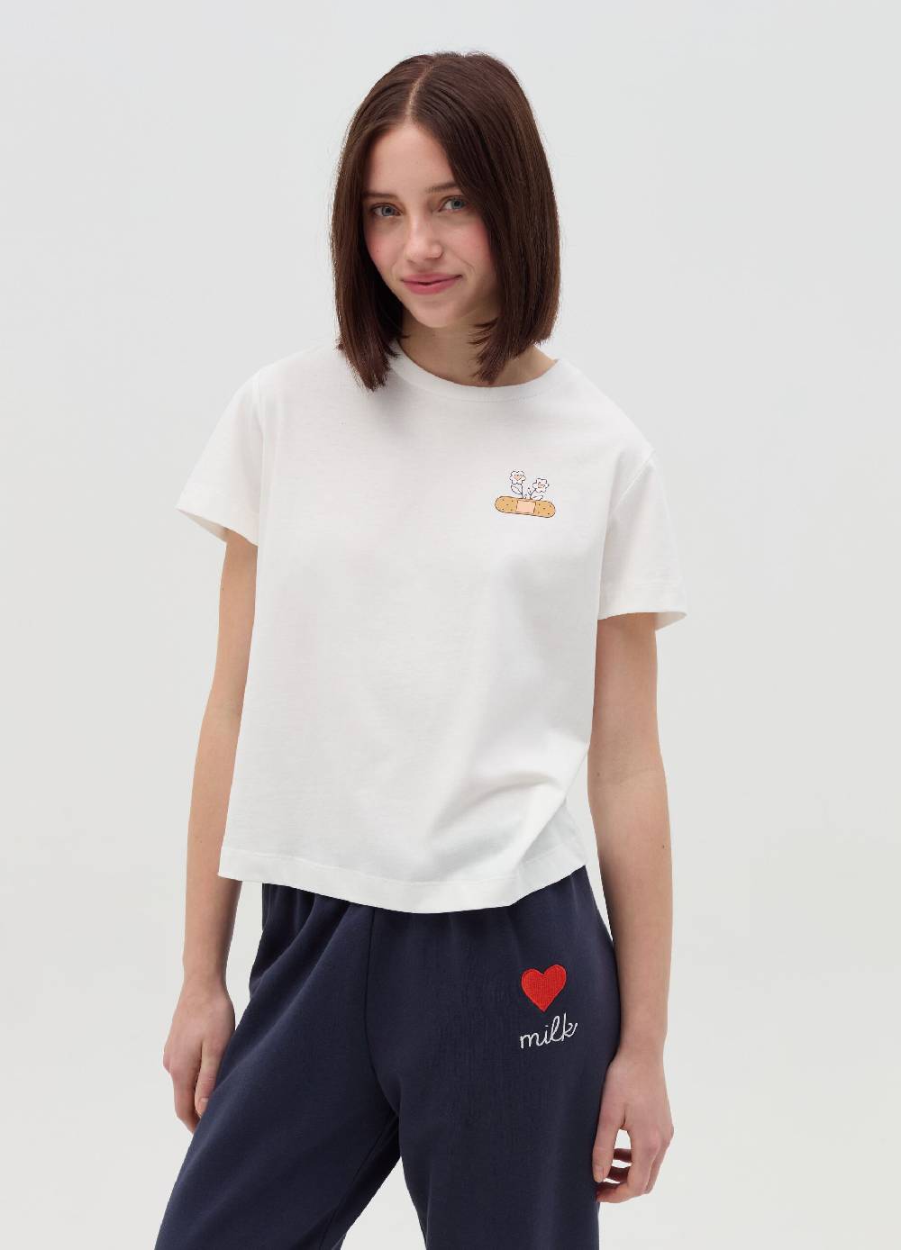 MILK+HERO T-shirt in cotone con stampa Negozio