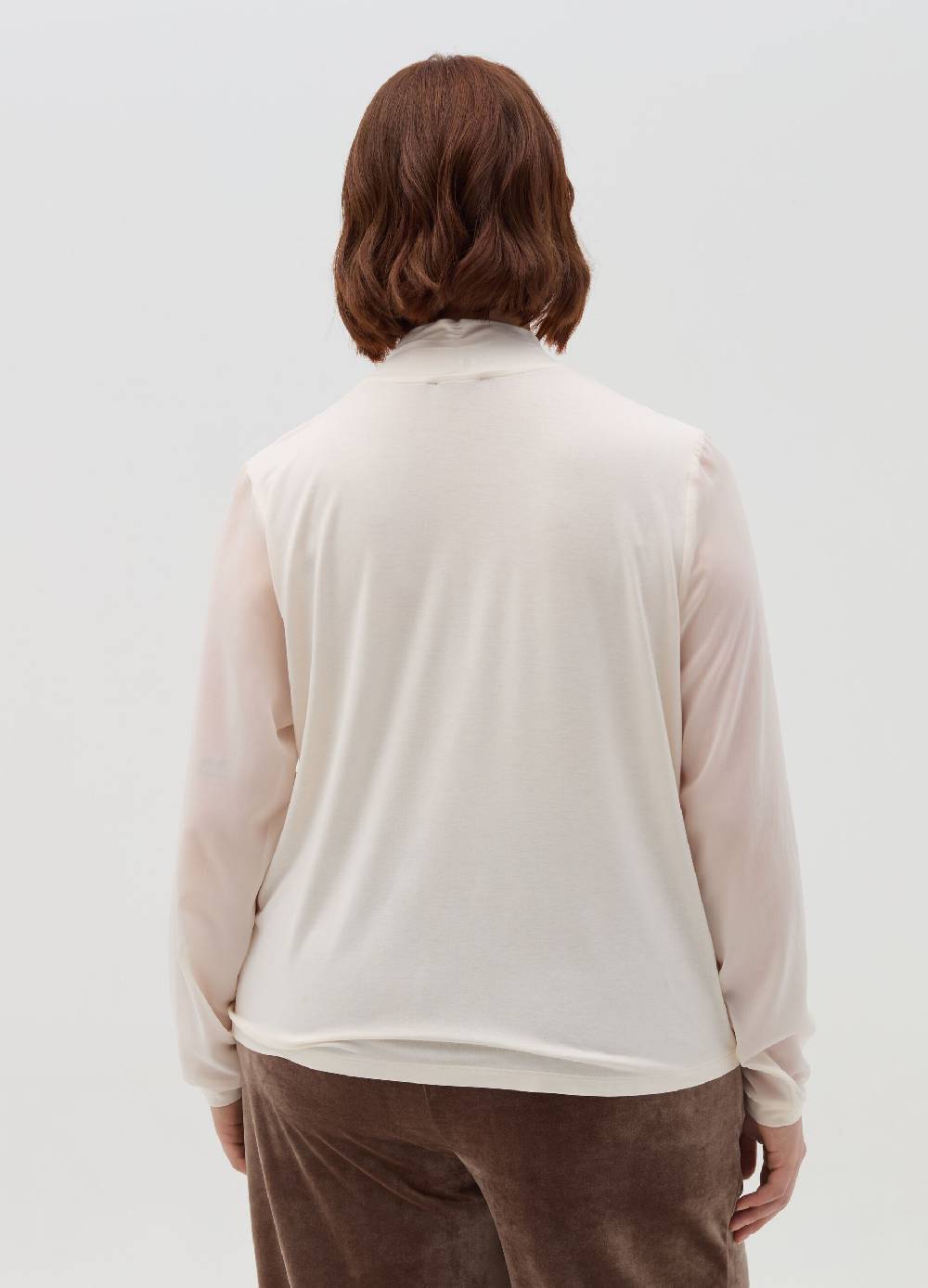 MYA T-shirt in viscosa stretch con nodo Curvy 2025