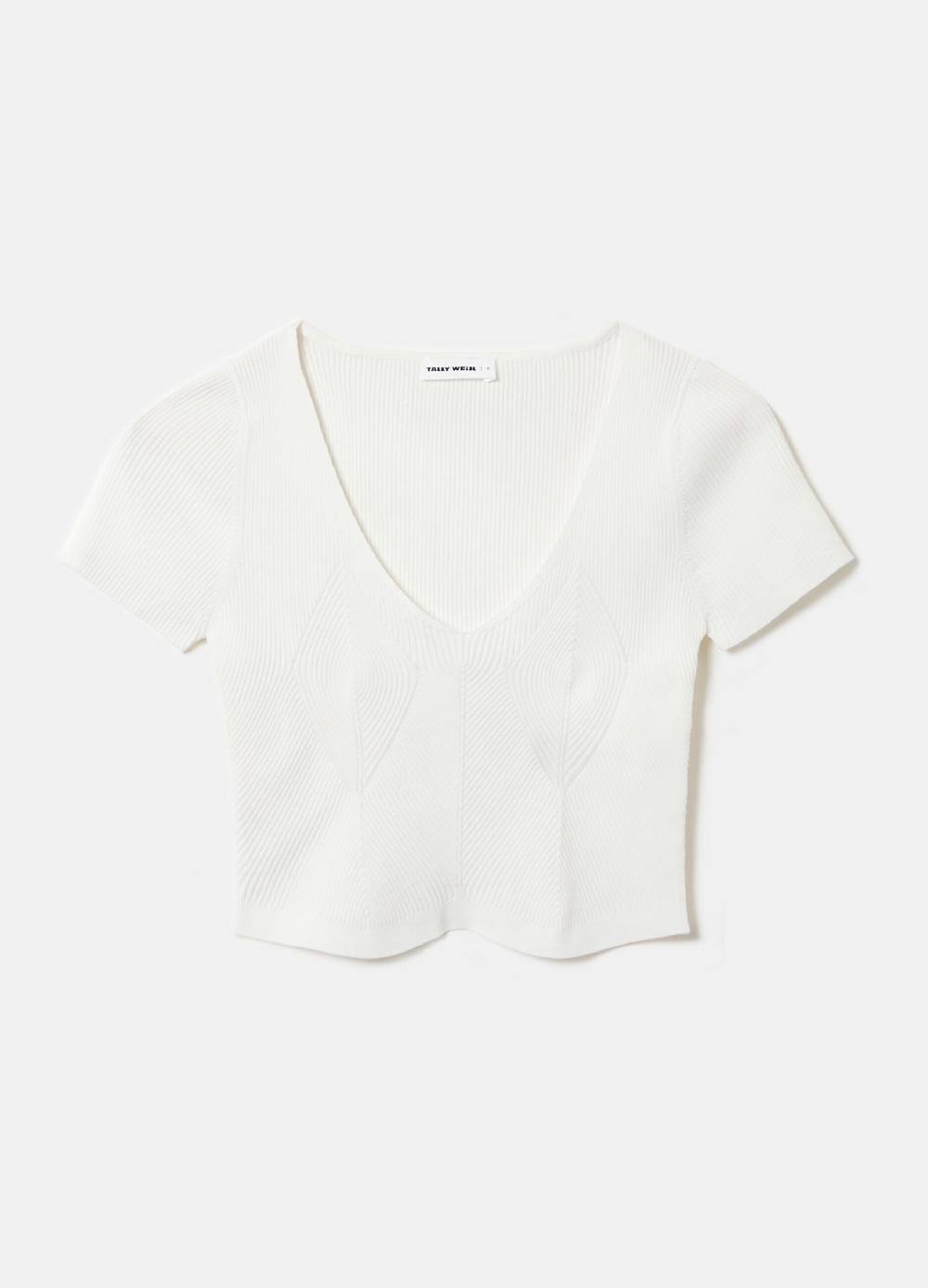 TALLY WEIJL Crop top a costine 2025