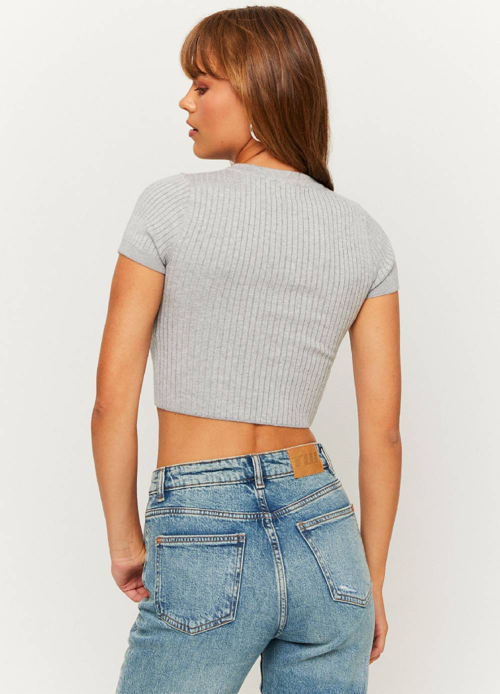 TALLY WEIJL T-shirt cropped a coste piatte In Linea